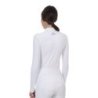 Equestro Polo concorso donna Ridertechnology 2.0 manica lunga e zip - Bianco