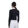 Equestro Polo concorso donna Ridertechnology 2.0 manica lunga e zip - Nero