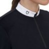 Equestro Polo concorso donna Ridertechnology 2.0 manica lunga e zip - Nero