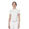 Equestro Polo concorso donna Ridertechnology 2.0 tessuto traforato - Bianco