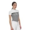 Equestro Polo concorso donna Ridertechnology 2.0 tessuto traforato - Bianco