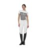 Equestro Polo concorso donna Ridertechnology 2.0 tessuto traforato - Bianco
