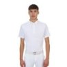 Equestro Polo concorso uomo Ridertechnology 2.0 manica corta bottoni - Bianco