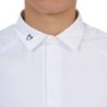 Equestro Polo concorso uomo Ridertechnology 2.0 manica corta bottoni - Bianco