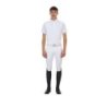 Equestro Polo concorso uomo Ridertechnology 2.0 manica corta bottoni - Bianco