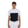 Equestro Polo concorso uomo Ridertechnology 2.0 manica corta e zip - Nero