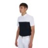 Equestro Polo concorso uomo Ridertechnology 2.0 manica corta e zip - Nero