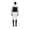 Equestro Polo concorso uomo Ridertechnology 2.0 manica corta e zip - Nero