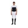 Equestro Polo concorso uomo Ridertechnology 2.0 manica corta e zip - Nero