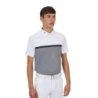 Equestro Polo concorso uomo Ridertechnology 2.0 manica corta e zip - Bianco