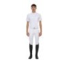 Equestro Polo concorso uomo Ridertechnology 2.0 manica corta e zip - Bianco