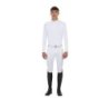 Equestro Polo concorso uomo Ridertechnology 2.0 manica lunga bottoni - Bianco
