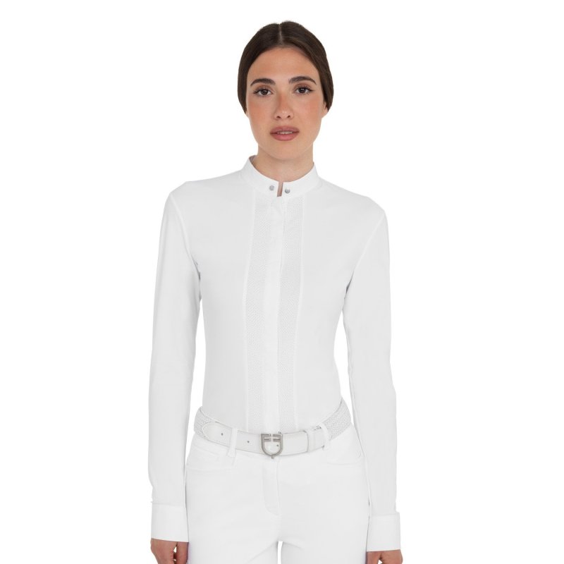 Equestro Polo donna concorso a camicia - Bianco
