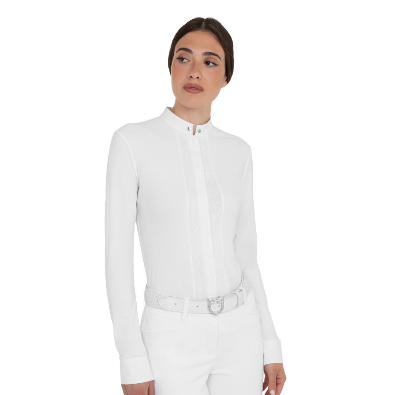 Equestro Polo donna concorso a camicia - Bianco