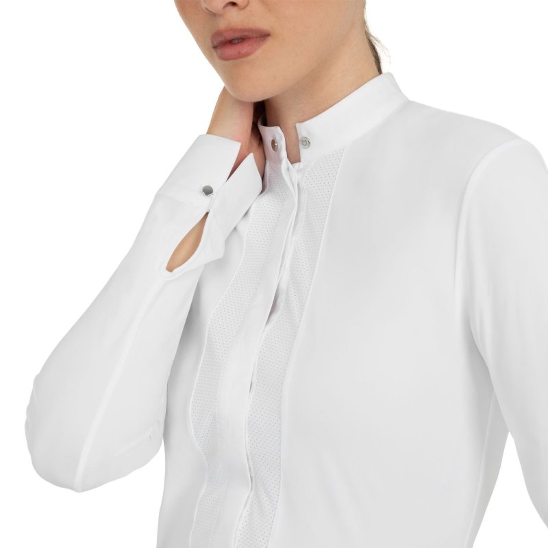 Equestro Polo donna concorso a camicia - Bianco