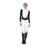 Equestro Polo donna concorso a maniche lunghe e zip - Nero