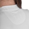 Equestro Polo donna concorso a maniche lunghe e zip - Bianco