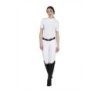 Equestro Polo donna slim fit tessuto tecnico e mesh - Bianco