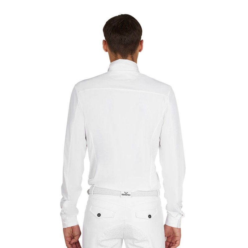 Equestro Polo uomo concorso a camicia - Bianco