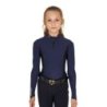 Equestro Base layer bambina a manica lunga da allenamento - Blu navy