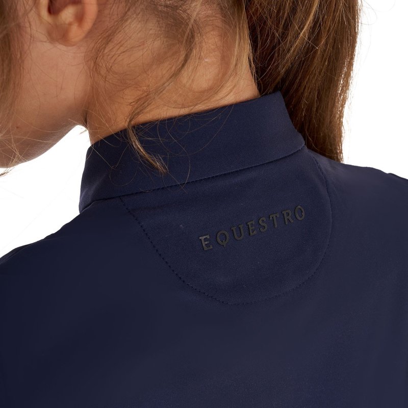 Equestro Base layer bambina a manica lunga da allenamento - Blu navy