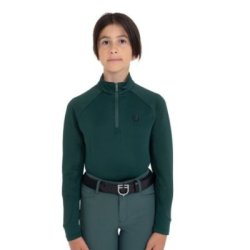 Equestro Base layer bambini unisex in tessuto tecnico - Blu navy