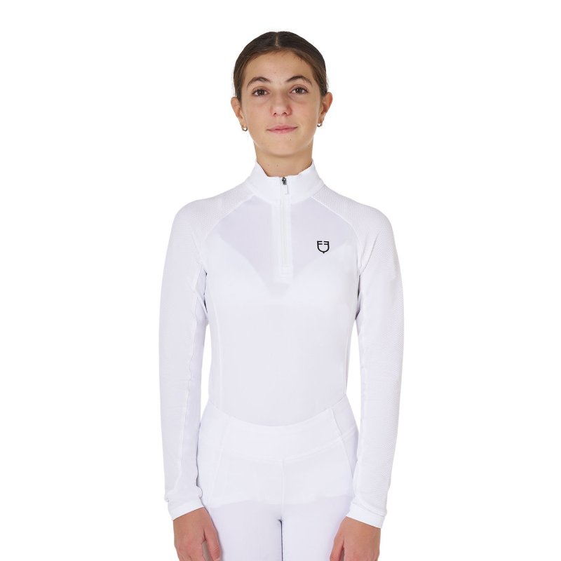 Equestro Base layer bambini unisex in tessuto tecnico - Nero