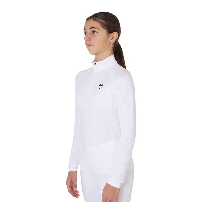 Equestro Base layer bambini unisex in tessuto tecnico - Nero