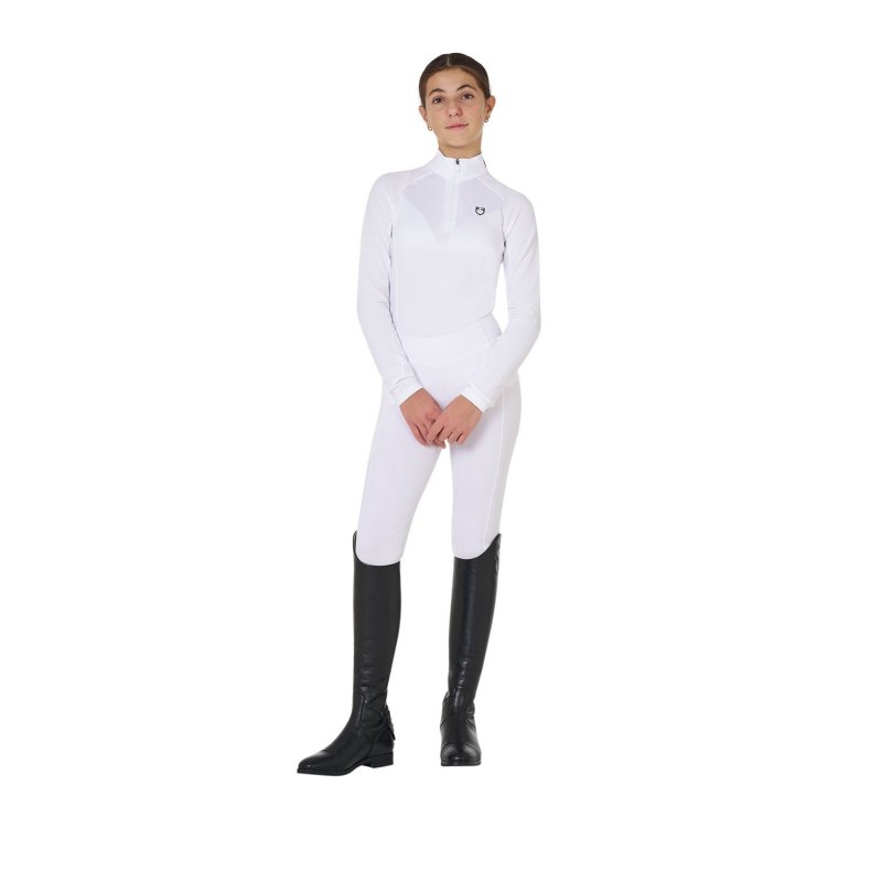 Equestro Base layer bambini unisex in tessuto tecnico - Nero