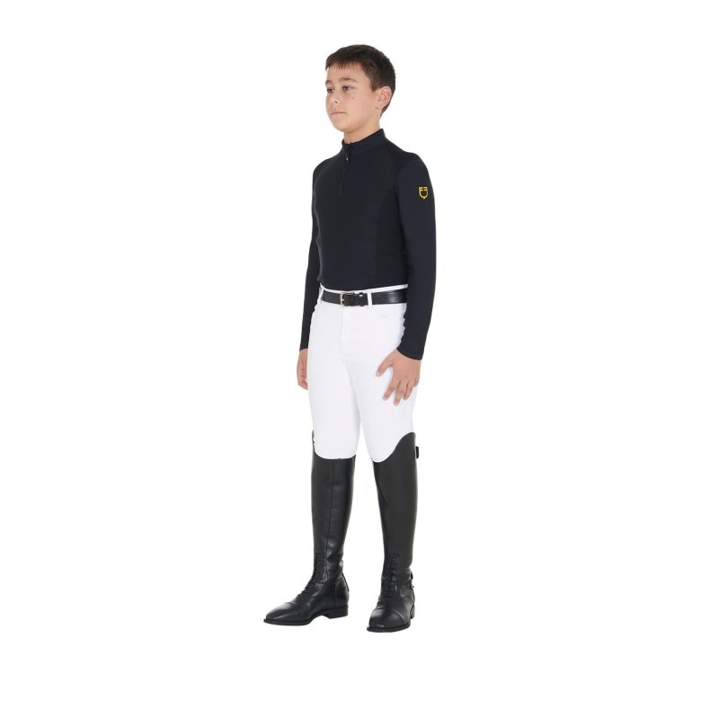 Equestro Base layer bambino da allenamento in tessuto tecnico - Nero
