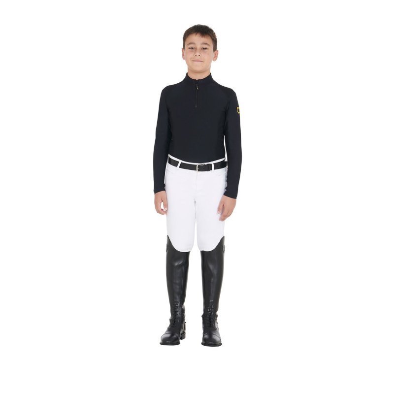 Equestro Base layer bambino da allenamento in tessuto tecnico - Nero