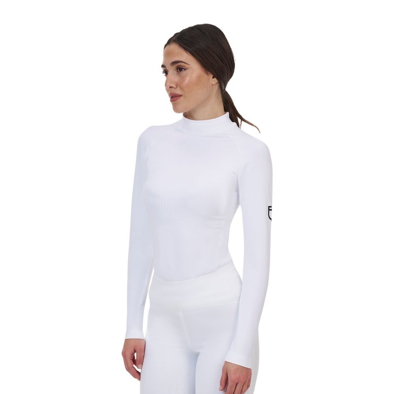 Equestro Base layer donna Ridertechnology 2.0 manica lunga - Bianco