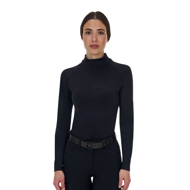 Equestro Base layer donna Ridertechnology 2.0 manica lunga - Nero