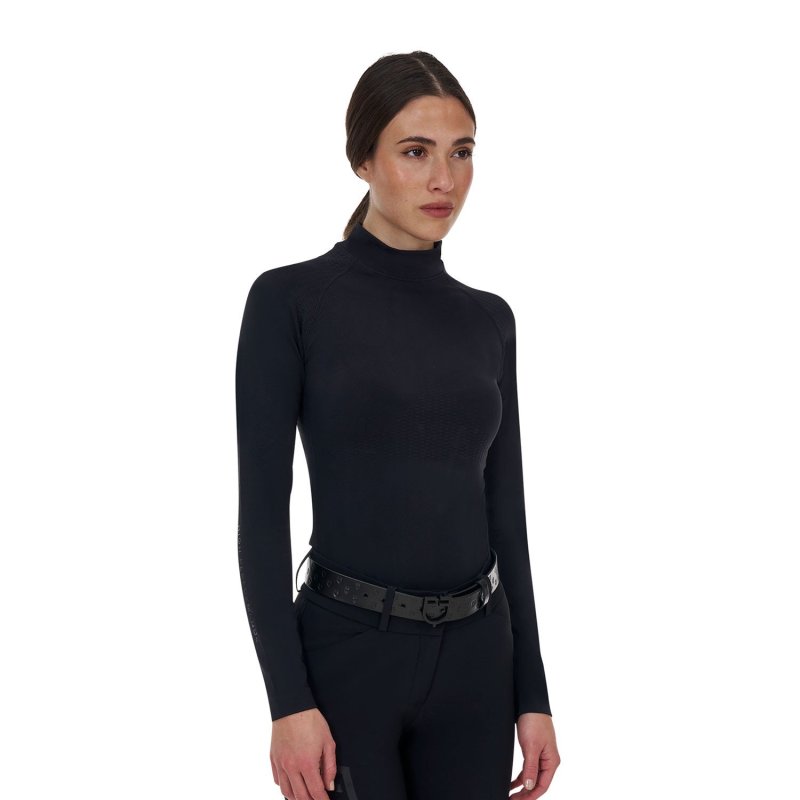 Equestro Base layer donna Ridertechnology 2.0 manica lunga - Nero