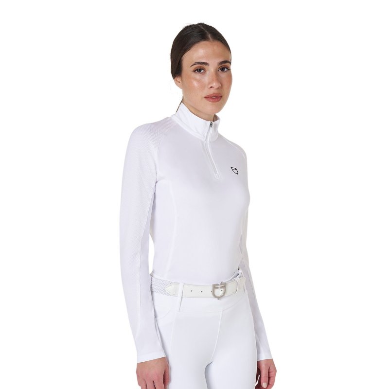 Equestro Base layer donna slim fit manica lunga - Nero