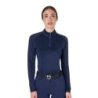 Equestro Base layer donna slim fit manica lunga - Blu navy