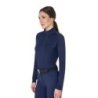 Equestro Base layer donna slim fit manica lunga - Blu navy