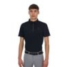 Equestro Polo allenamento uomo Ridertechnology 2.0 maniche corte e zip - Nero