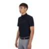 Equestro Polo allenamento uomo Ridertechnology 2.0 maniche corte e zip - Nero