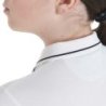 Equestro Polo bambini slim fit in tessuto tecnico antibatterico - Bianco