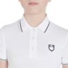 Equestro Polo bambini slim fit in tessuto tecnico antibatterico - Bianco