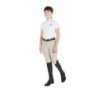 Equestro Polo bambini slim fit in tessuto tecnico antibatterico - Bianco