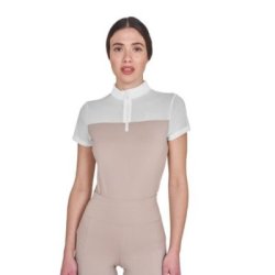 Equestro Polo donna da allenamento in mesh - OXFORD TAN (15-1306)