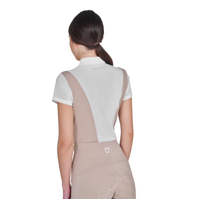 Equestro Polo donna da allenamento in mesh - OXFORD TAN (15-1306)