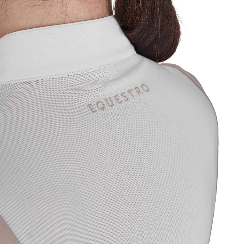 Equestro Polo donna da allenamento in mesh - OXFORD TAN (15-1306)