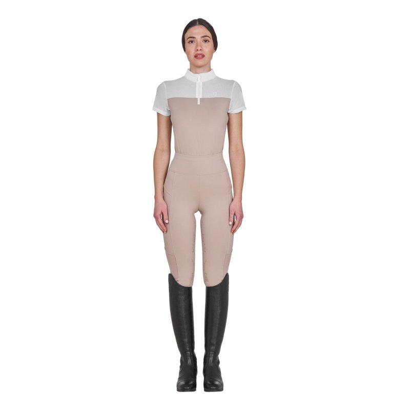 Equestro Polo donna da allenamento in mesh - OXFORD TAN (15-1306)