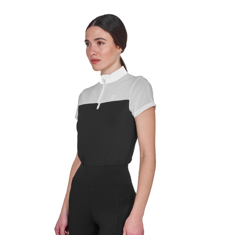 Equestro Polo donna da allenamento in mesh - Nero