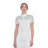 Equestro Polo donna da allenamento in mesh - Bianco