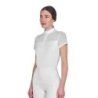 Equestro Polo donna da allenamento in mesh - Bianco