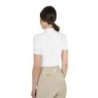 Equestro Polo donna slim fit in tessuto traspirante - Bianco